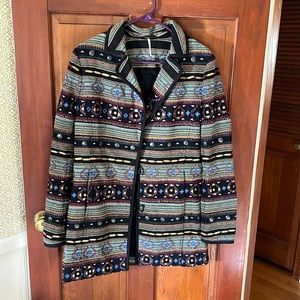 Free people embroidered woven jacket Sz s